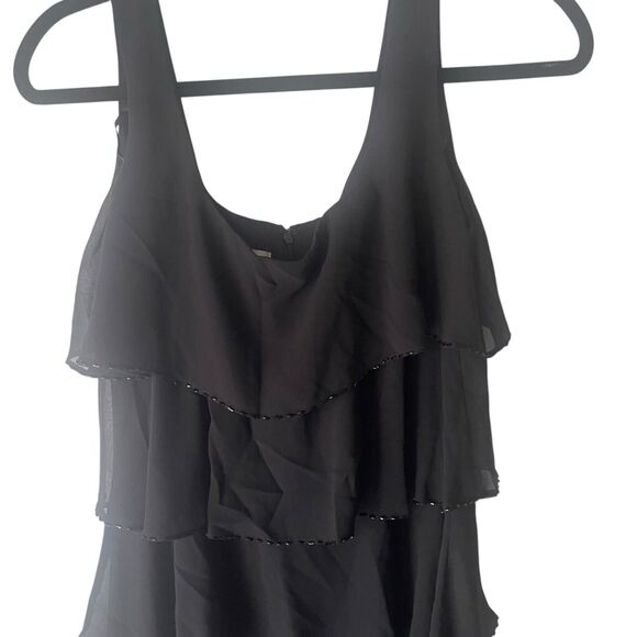 Patra Vintage 90s Women's Size‎ 10 Black Ruffle Sequin Whymsigoth Mini Dress - Picture 2 of 11